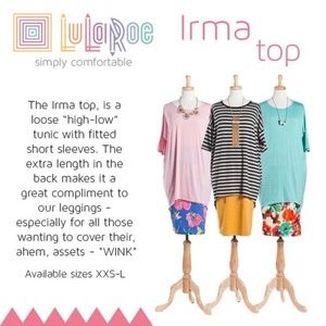 LuLaRoe Tops - LuLaRoe • Square Print Irma Tee M LuLaRoe Tops - LuLaRoe • Square Print Irma Tee M